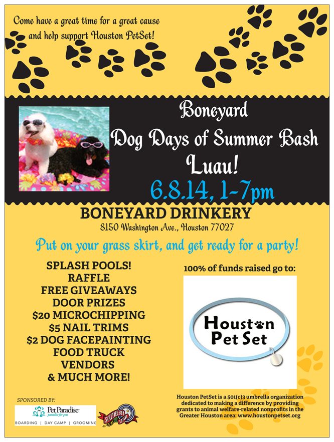Help Our Animal Community At The Dog of Days Summer Luau